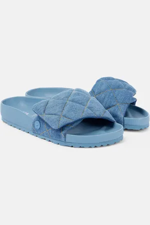 Birkenstock Sylt quilted denim slides