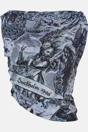 Acne Studios Printed draped top