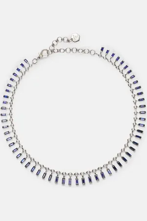 Shay 18kt white gold necklace with sapphires and diamonds