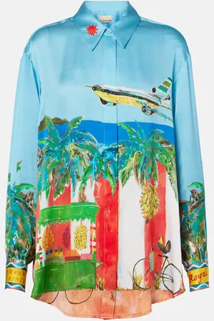 ALÉMAIS AlÃ©mais All Aboard silk satin shirt