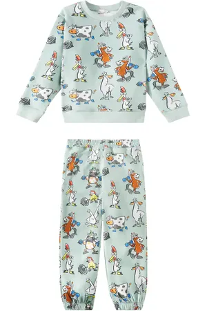 Stella McCartney Printed cotton sweatshirt and sweatpants set