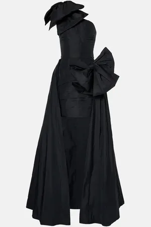 Elie saab Bow-detail taffeta bustier gown