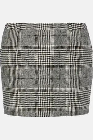 Dolce & Gabbana Prince of Wales check wool and cashmere miniskirt