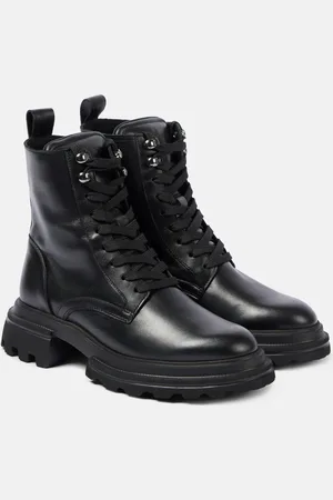 Hogan Benisa leather combat boots