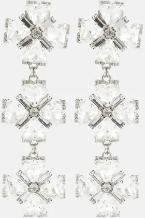 Alessandra Rich Crystal-embellished clip-on earrings
