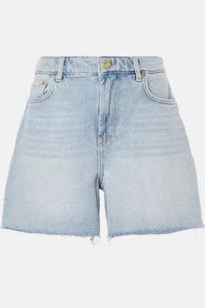 Ganni High-rise denim shorts