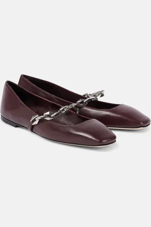 Jimmy Choo Diamond Tilda leather ballet flats