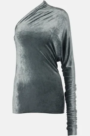 Rick Owens Diana one-shoulder velvet top