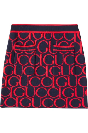 Gucci Logo wool jacquard skirt