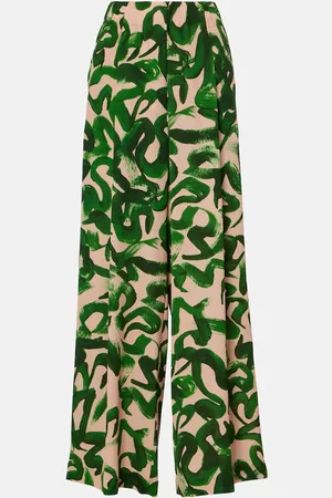 DRIES VAN NOTEN Printed high-rise wide-leg pants