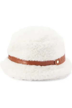Chloé ChloÃ© Kids Leather-trimmed faux shearling bucket hat
