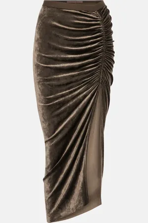 Rick Owens Lilies Svita ruched midi skirt