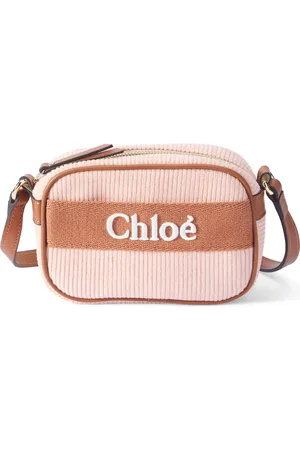 Chloé ChloÃ© Kids Logo leather-trimmed shoulder bag