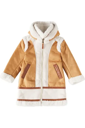 Chloé ChloÃ© Kids Teddy-trimmed faux suede coat