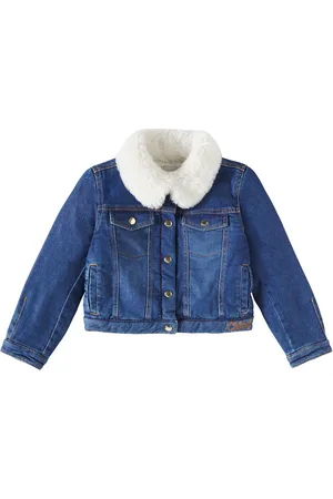 Chloé ChloÃ© Kids Faux shearling-trimmed denim jacket