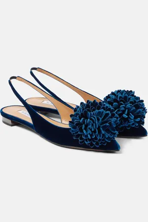 Aquazzura Couturier velvet slingback flats