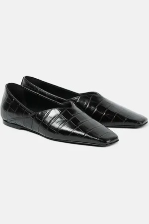 Totême Croc-effect leather flats