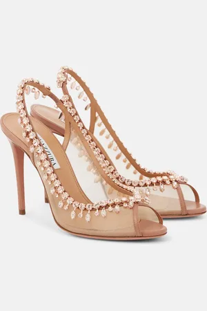 Aquazzura Temptation 105 embellished slingback sandals