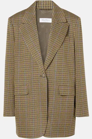 Max Mara Atlanta houndstooth wool-blend blazer