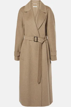 Max Mara Ebano virgin wool wrap coat