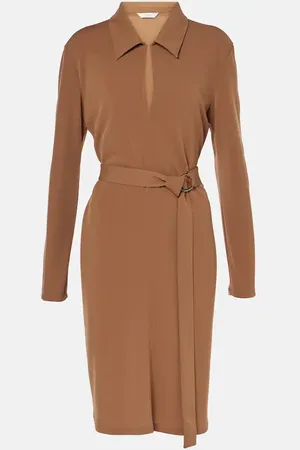 Max Mara Dorema belted jersey minidress