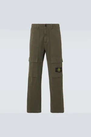 Stone Island Compass cotton canvas cargo pants