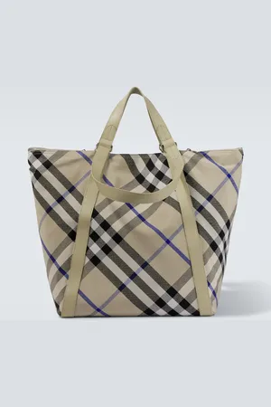 Burberry Check Large jacquard tote bag