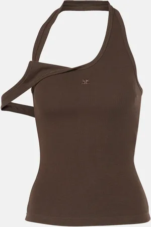 Courrèges CourrÃ¨ges Deconstructed cotton-blend tank top