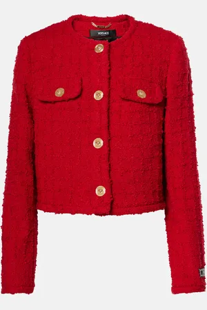 VERSACE Cropped tweed jacket