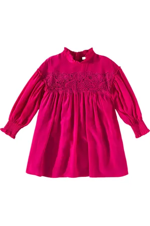 Chloé ChloÃ© Kids Lace-trimmed silk dress