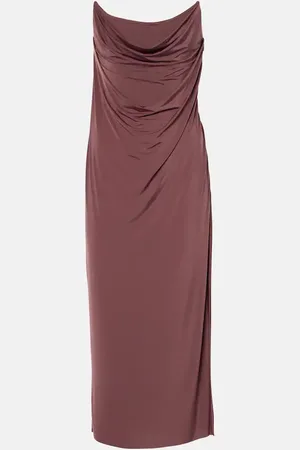 ALEX PERRY Draped jersey corset dress