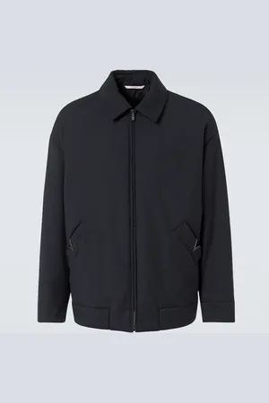 VALENTINO Logo wool and mohair peacoat