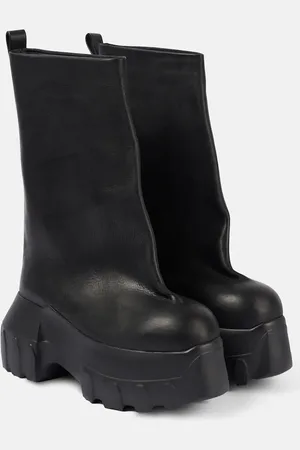 Rick Owens Mega Tractor leather ankle boots