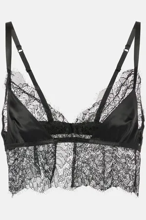 Dolce & Gabbana Lace-trimmed satin bralette