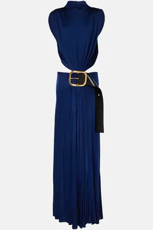 Loewe Belted cutout draped gown