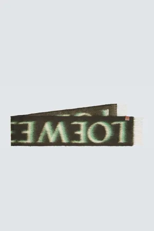 Loewe Logo wool and mohair-blend scarf