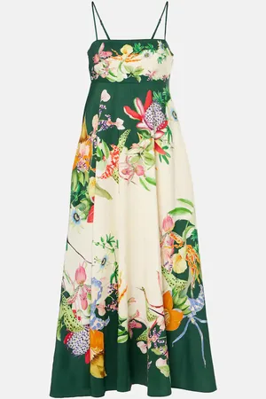 ALÉMAIS AlÃ©mais Aggie floral linen-blend midi dress