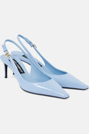 Dolce & Gabbana Polished leather slingback pumps