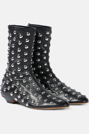 Khaite Apollo studded leather booties