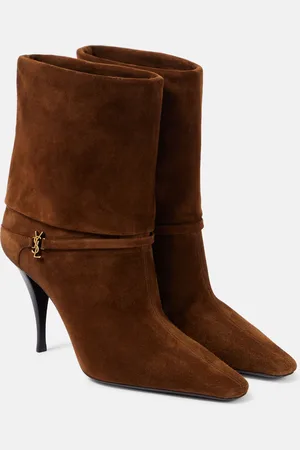 Saint Laurent Vicky 90 suede ankle boots