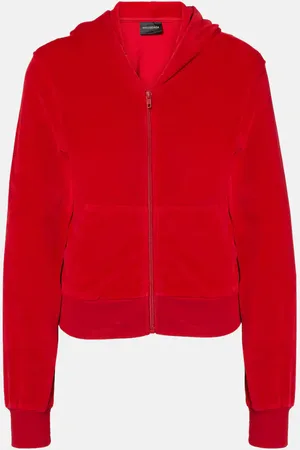 Balenciaga Logo embellished velvet track jacket
