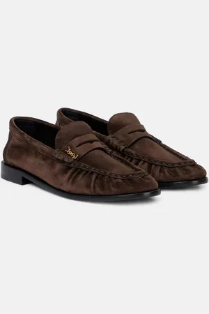 Saint Laurent Le Loafer suede penny loafers