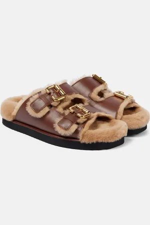 Chloé ChloÃ© Nil shearling-lined leather sandals