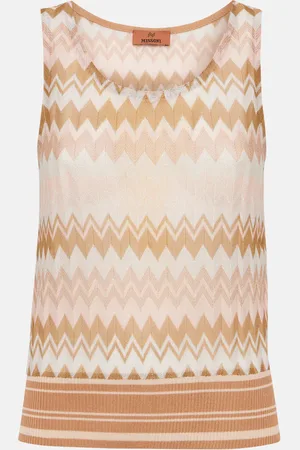 Missoni Zigzag metallic knit top