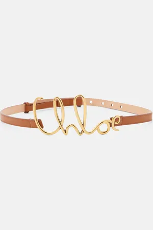 Chloé ChloÃ© Script Small logo leather belt