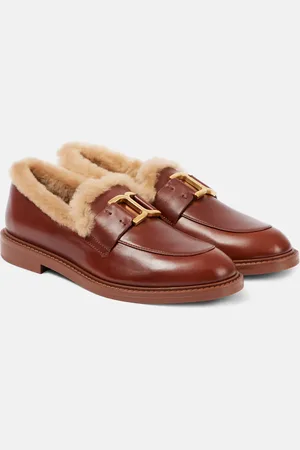 Chloé ChloÃ© Marcie shearling-lined leather loafers