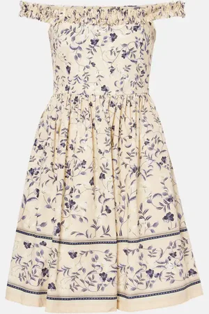 Agua by Agua Bendita Achiote CafÃ© floral cotton minidress