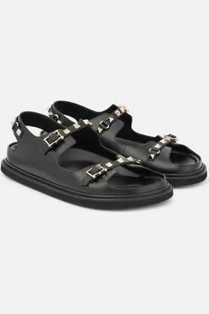 VALENTINO GARAVANI Rockstud leather flat sandals