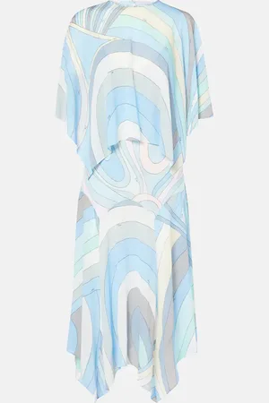 Puccini Iride draped jersey muslin midi dress