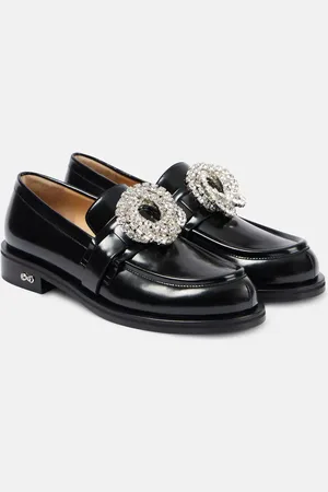 Mach & Mach Galaxy embellished leather loafers